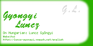 gyongyi luncz business card