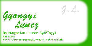 gyongyi luncz business card